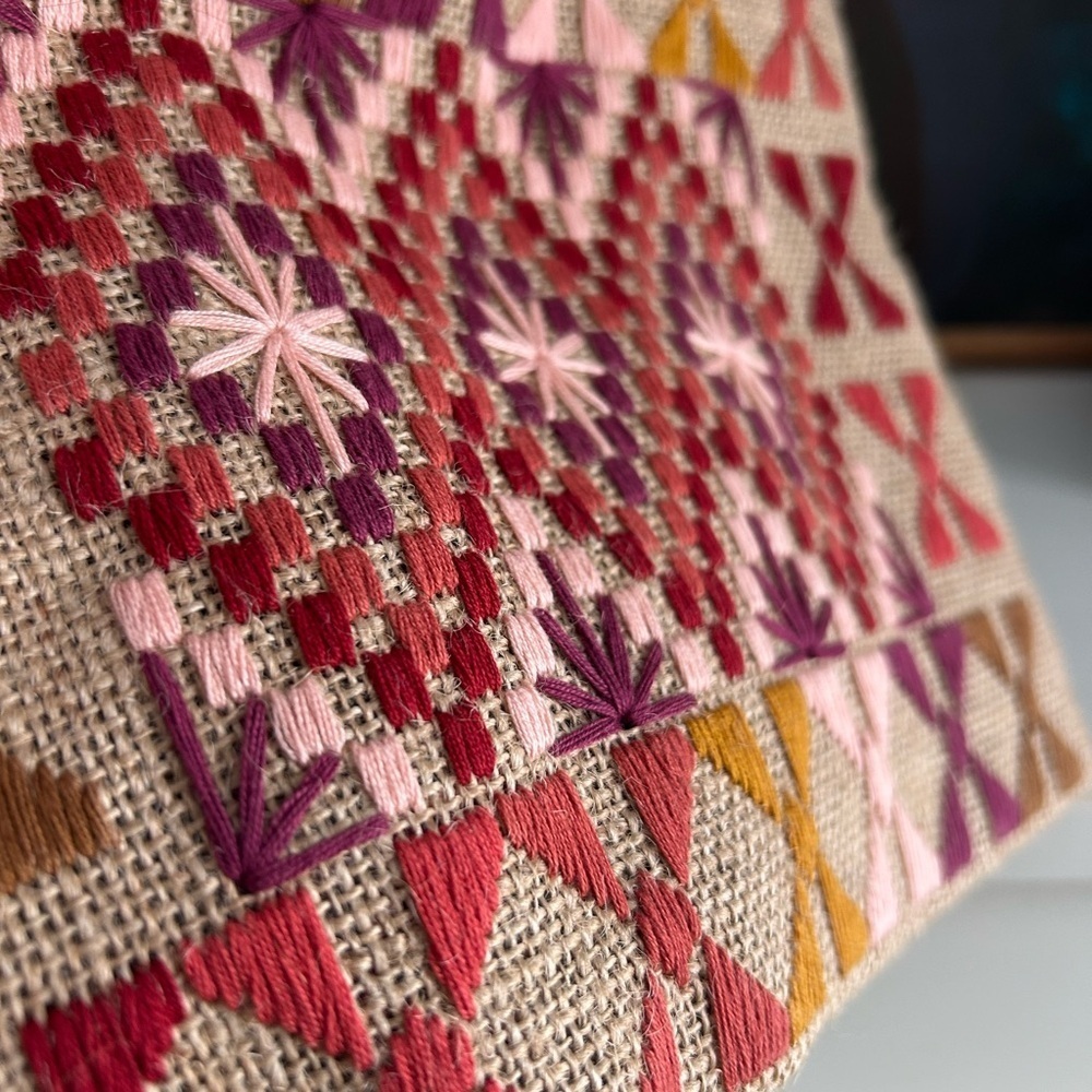 Teixchell Handmade W Love Geometric Patterned Clutch with Tassel Guatemala - Picture 14 of 15